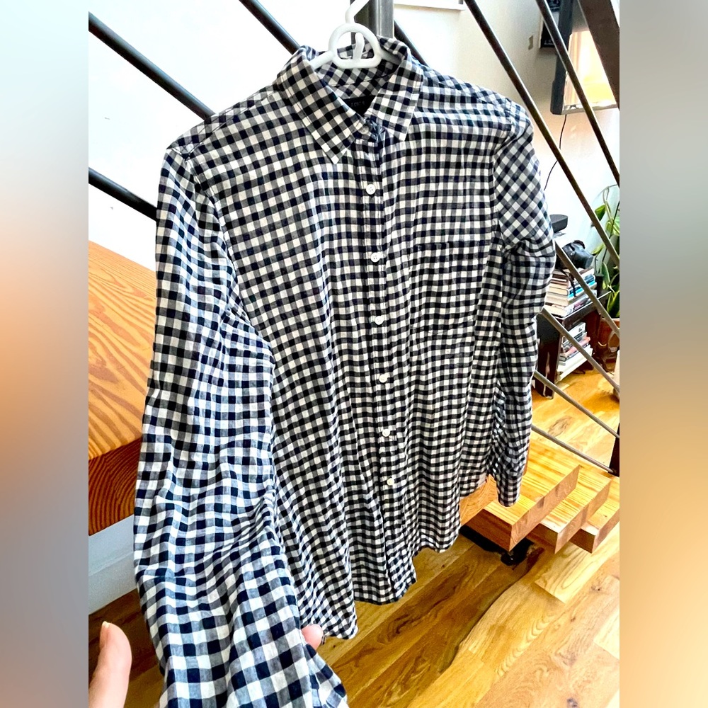 Gingham JCrew Blouse